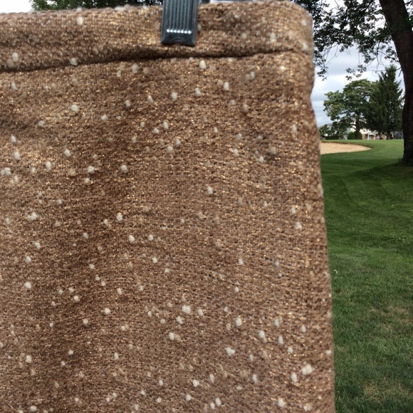 Women's Apt. 9 Gold/Khacki Metallic Skirt Size 8 - Picture 3 of 10